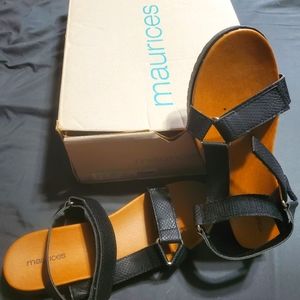 Maurice's Polly side strap utility sandals Size 8